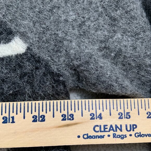 Mint Velvet Sweater Women's Large Gray and Blue Wool 3/4 Sleeve Animal Print - Picture 6 of 8